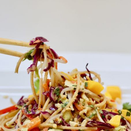 Ultimate Thai Noodle Salad with Lemon Ginger dressing